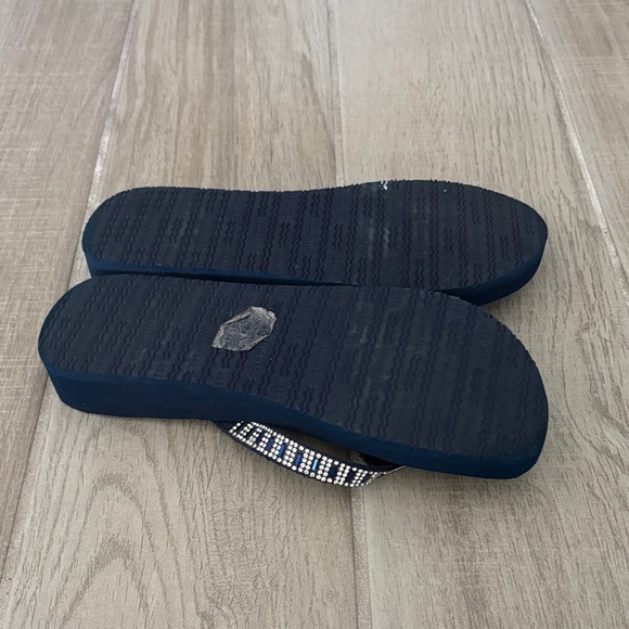 Yellow Box Dark Blue Sandals with Sparkling Accents - Picture 3 of 3